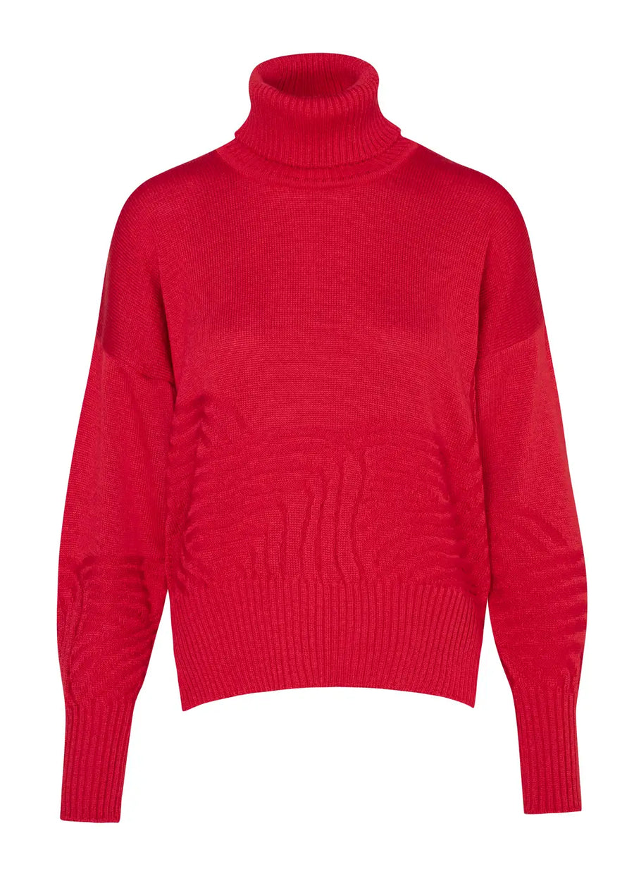 Buzo Gamma tejido en color escarlata para mujer - Zephir