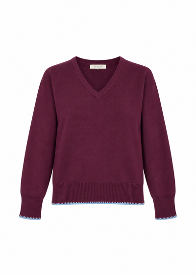 Saco en V Tessa en color berenjena para mujer - Zephir