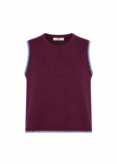 Top Tessa en color berenjena para mujer - Zephir