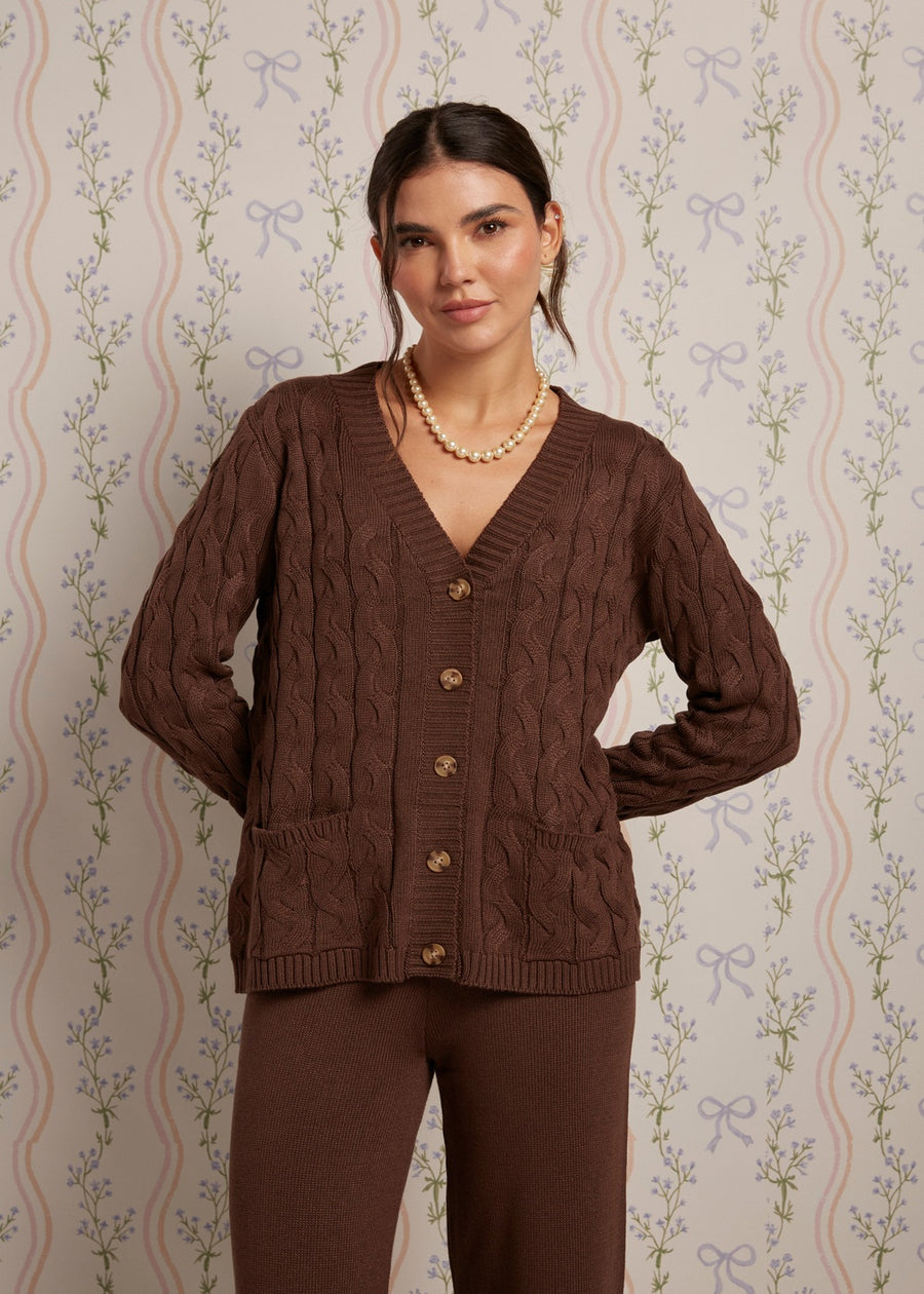 CARDIGAN CELIA CACAO