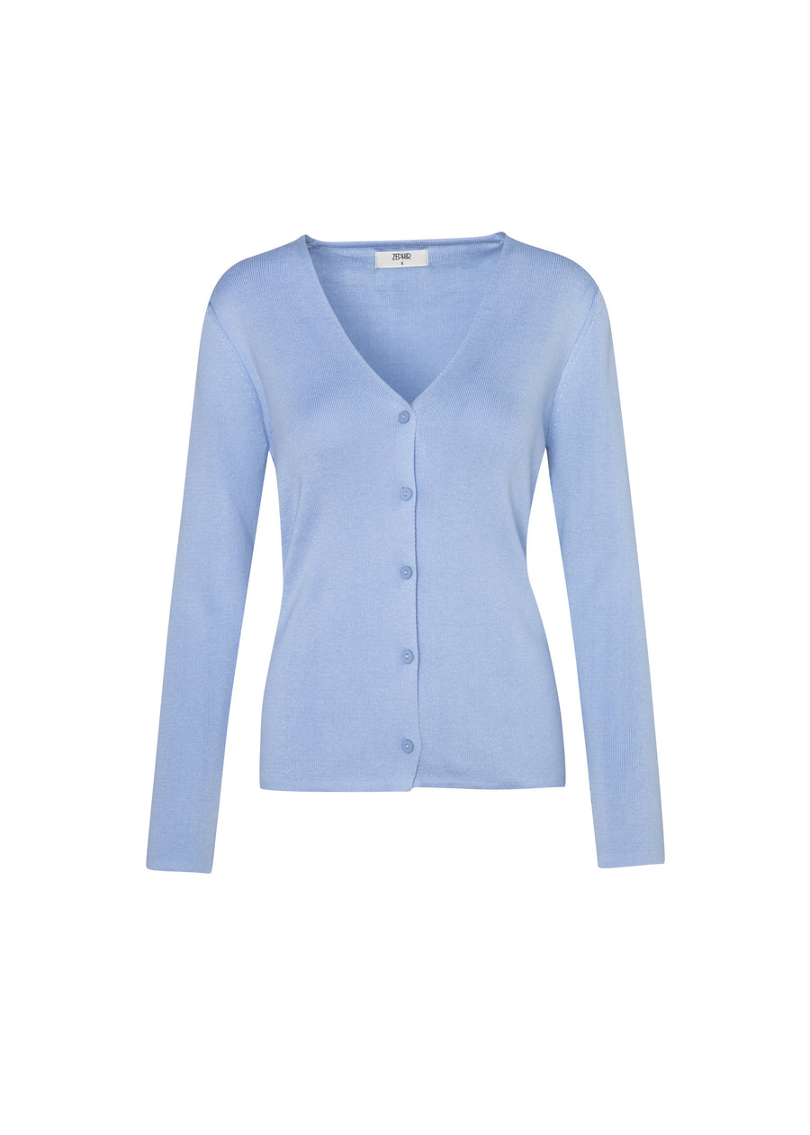 CARDIGAN BASICO THALASSA BLUE