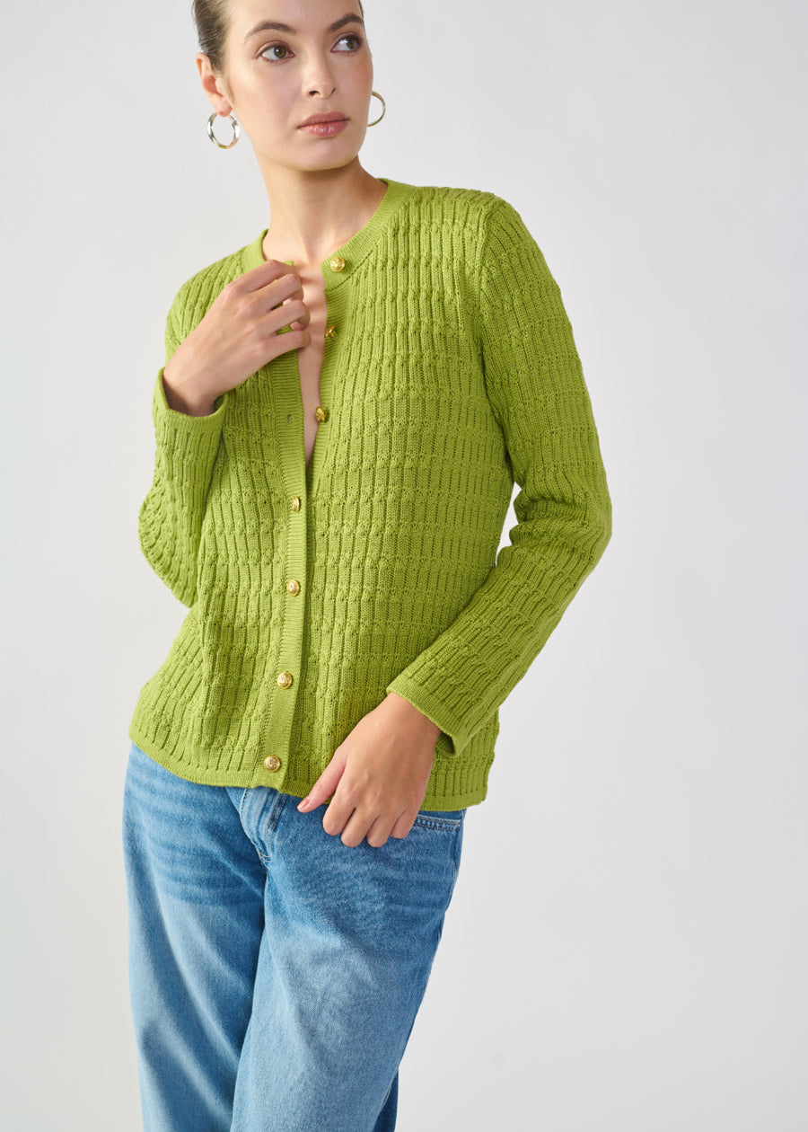 CARDIGAN BIA VERDE OLIVA