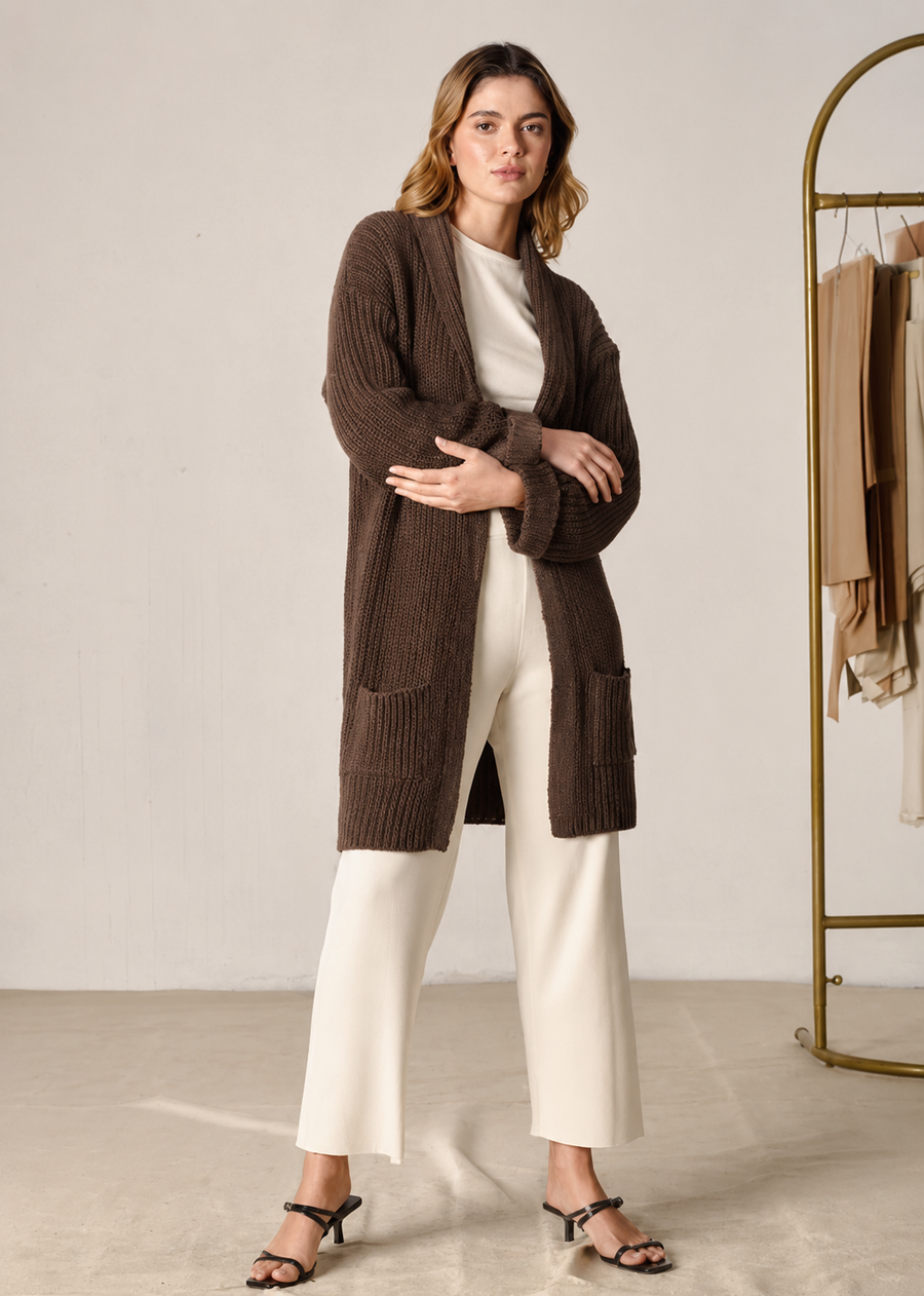 CARDIGAN STELLE CACAO