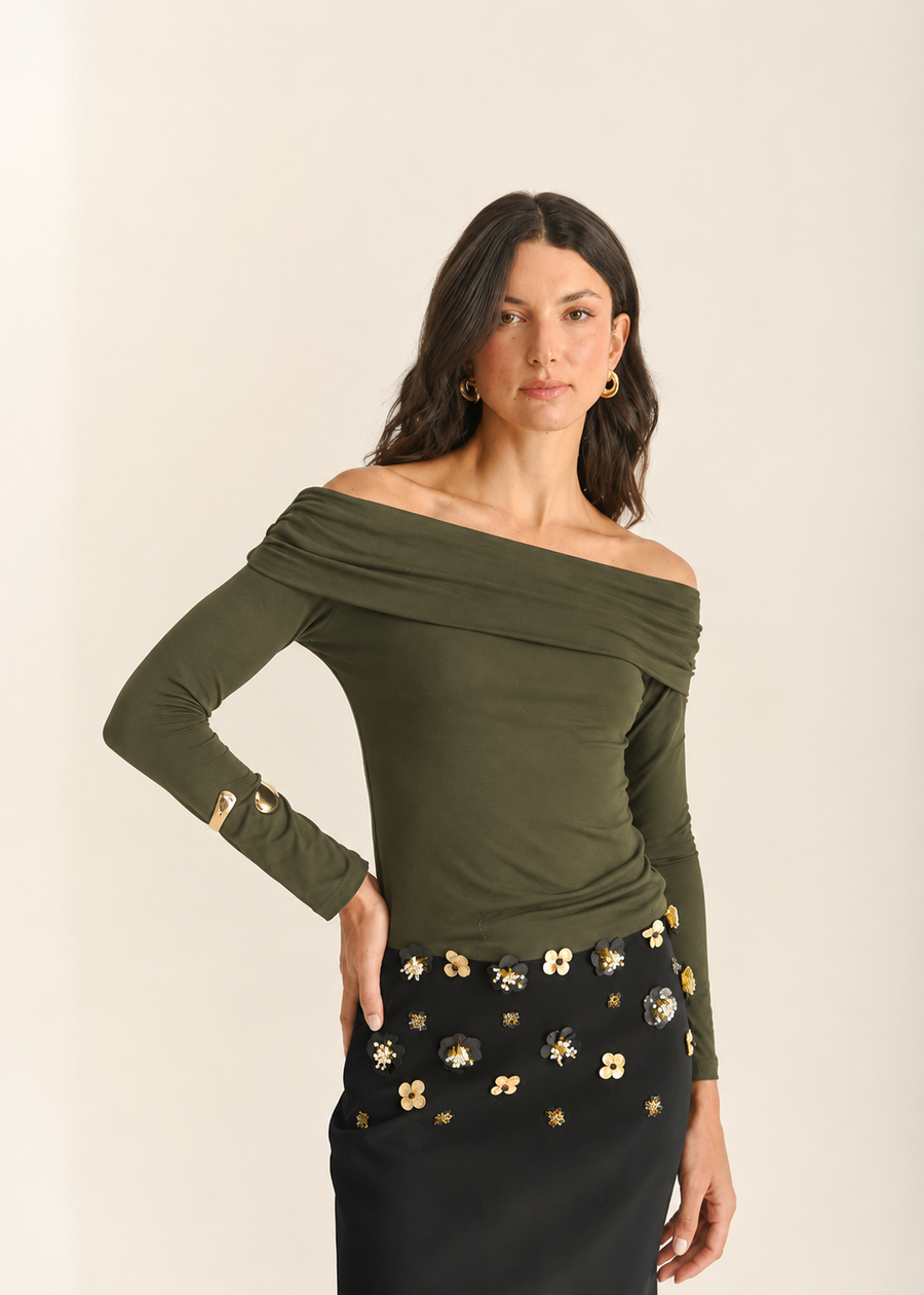 TOP MAISIE VERDE MILITAR