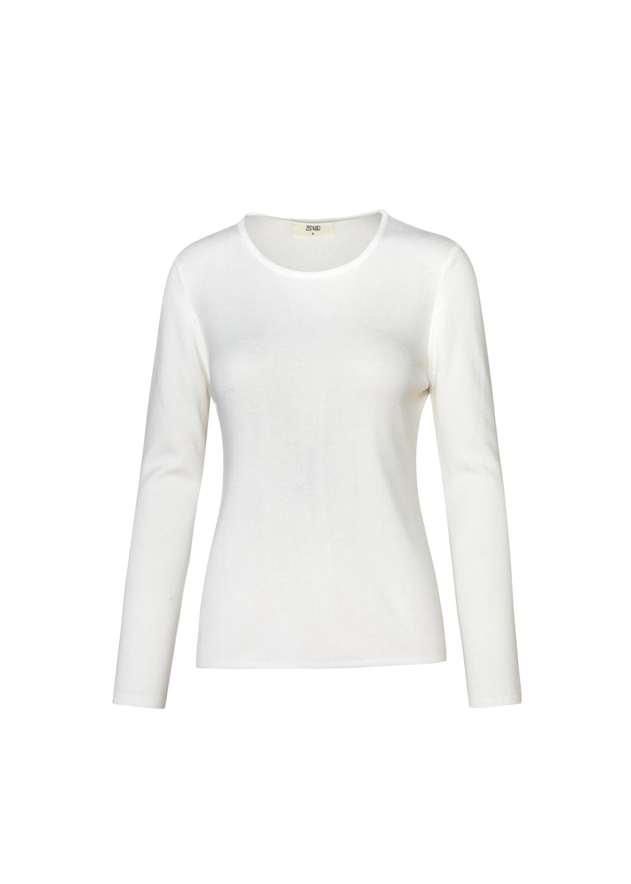 BLUSA BASICA MANGA LARGA BLANCO