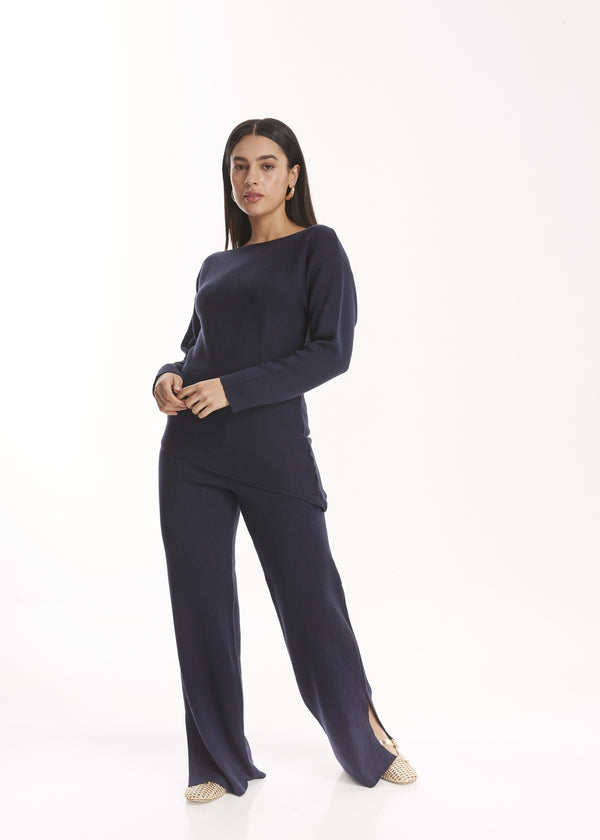 PANTALON MEIRA en AZUL OSCURO - Vista frontal | ZEPHIR