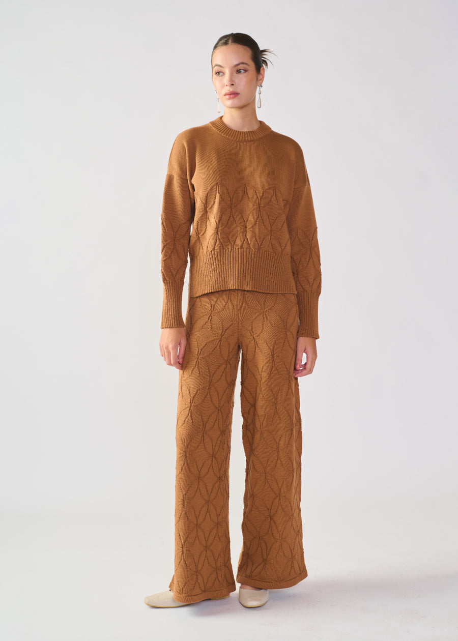 PANTALON ORIGAMI LINKS CARAMELO