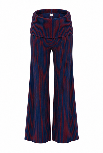 Pantalón Alina tejido en color azul oscuro para mujer - Zephir