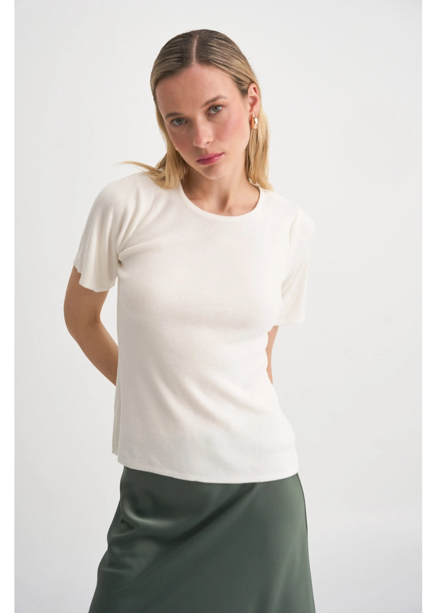 BLUSA BASICA MANGA CORTA BLANCO