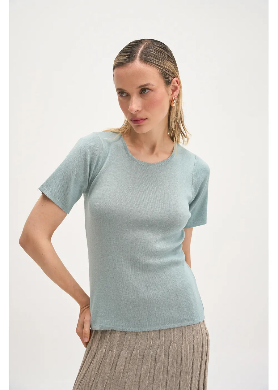 BLUSA BASICA MANGA CORTA TOURMALINE