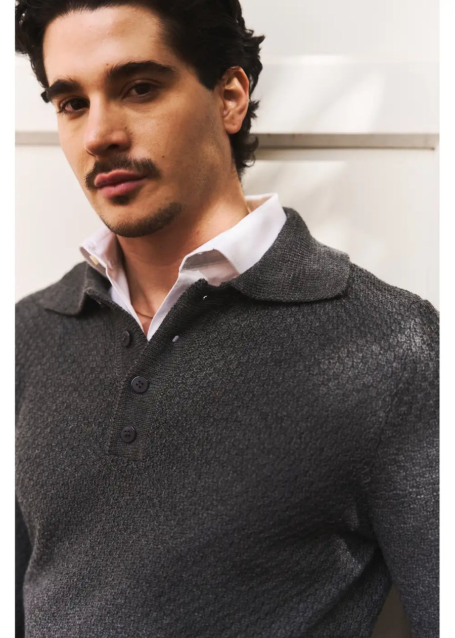 BUTTON UP ELIOT GRIS OSCURO