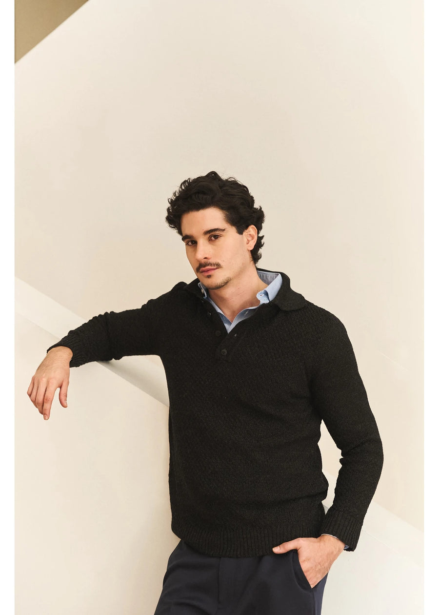 BUTTON UP ELIOT NEGRO