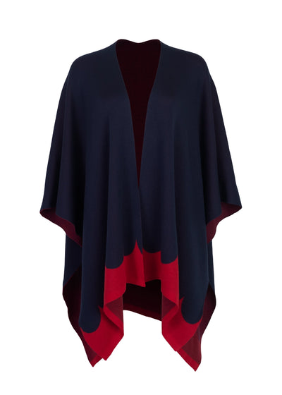 Capa North tejida en color azul oscuro para mujer - Zephir