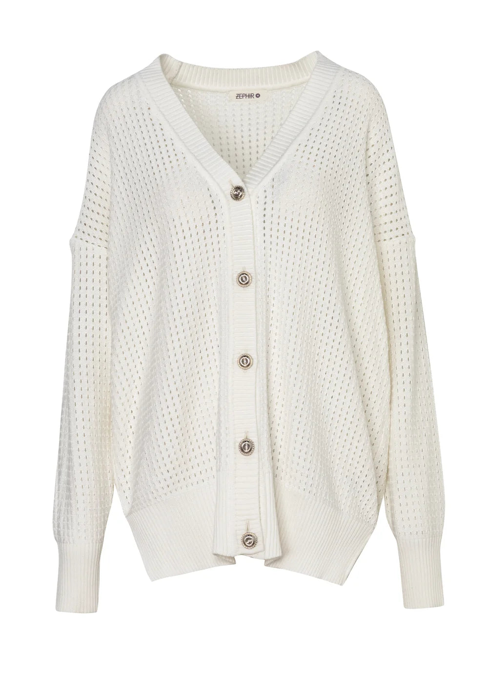 CARDIGAN ADELINE en BLANCO - Vista frontal | ZEPHIR