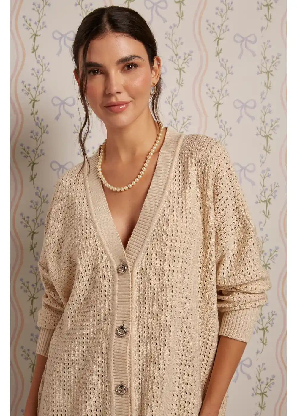 CARDIGAN ADELINE en SHELL - Vista de espalda | ZEPHIR