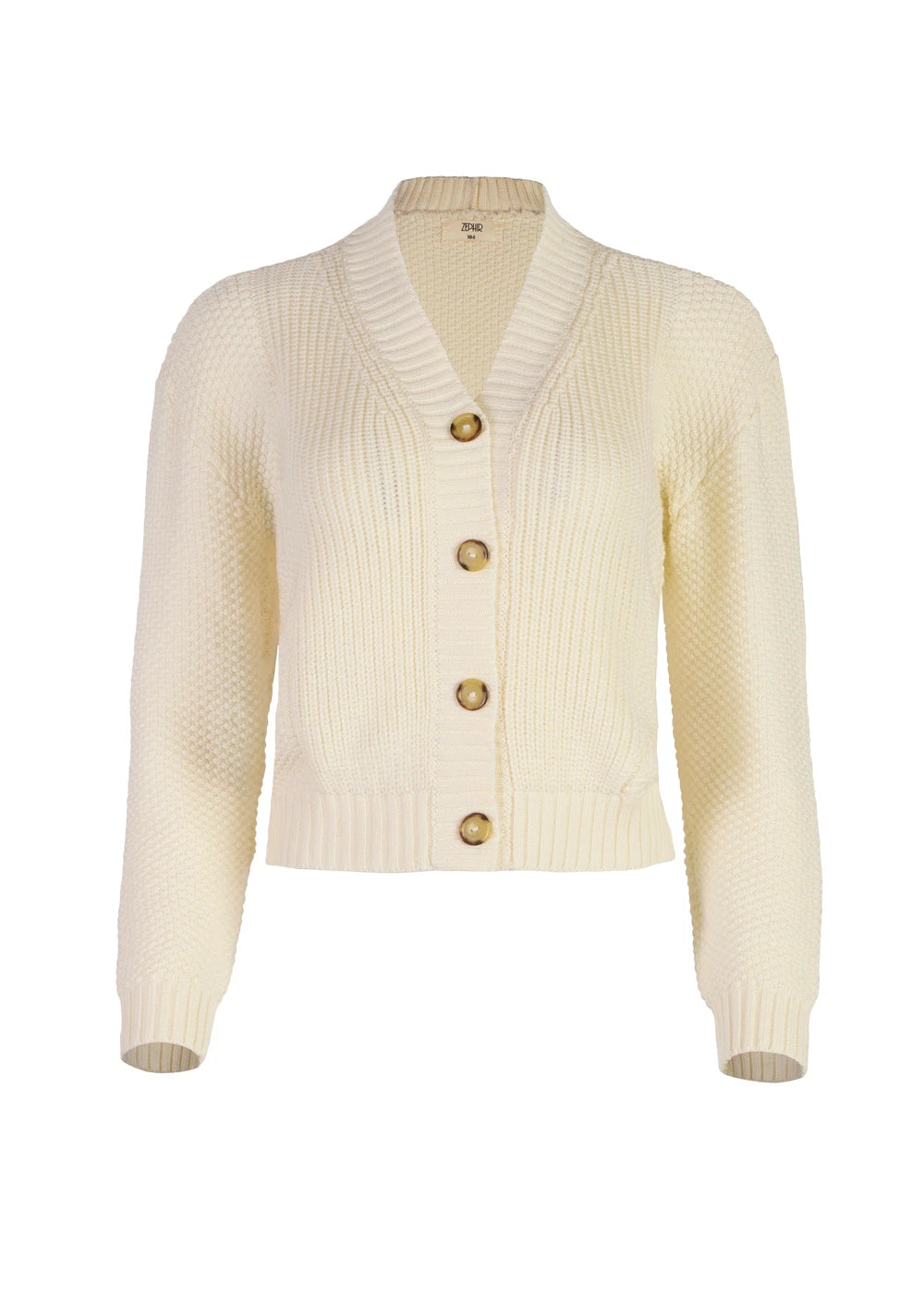 CARDIGAN AMBAR en BLANCO - Vista frontal | ZEPHIR