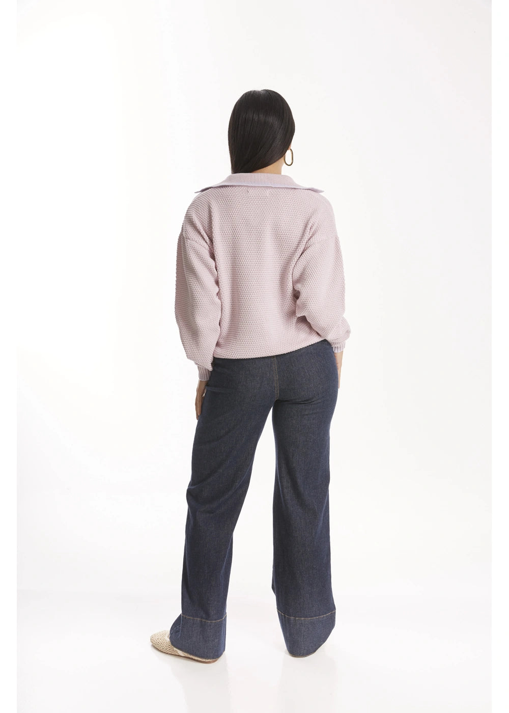 CARDIGAN ANICCA en PINK BLUSH - Vista lateral | ZEPHIR
