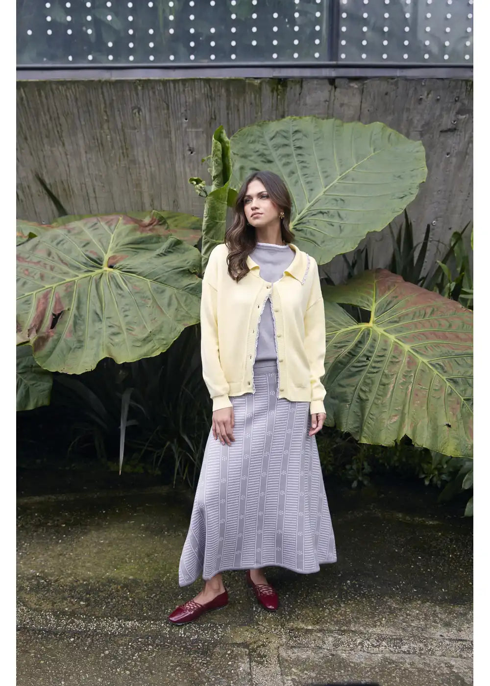 CARDIGAN ATENA en BANANA - Vista de espalda | ZEPHIR
