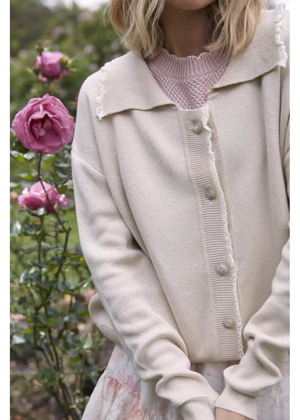 CARDIGAN ATENA en SHELL - Vista de espalda | ZEPHIR