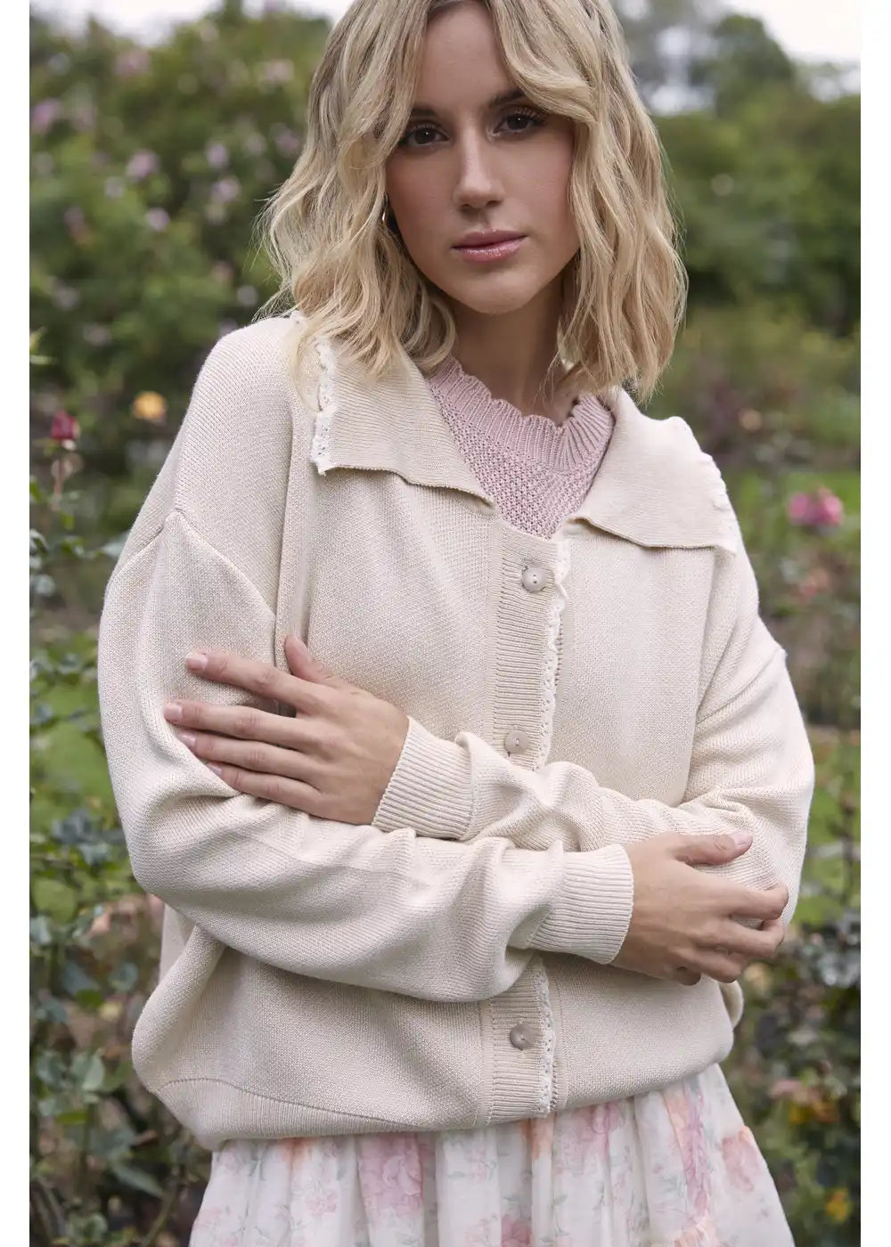 CARDIGAN ATENA en SHELL - Vista lateral | ZEPHIR