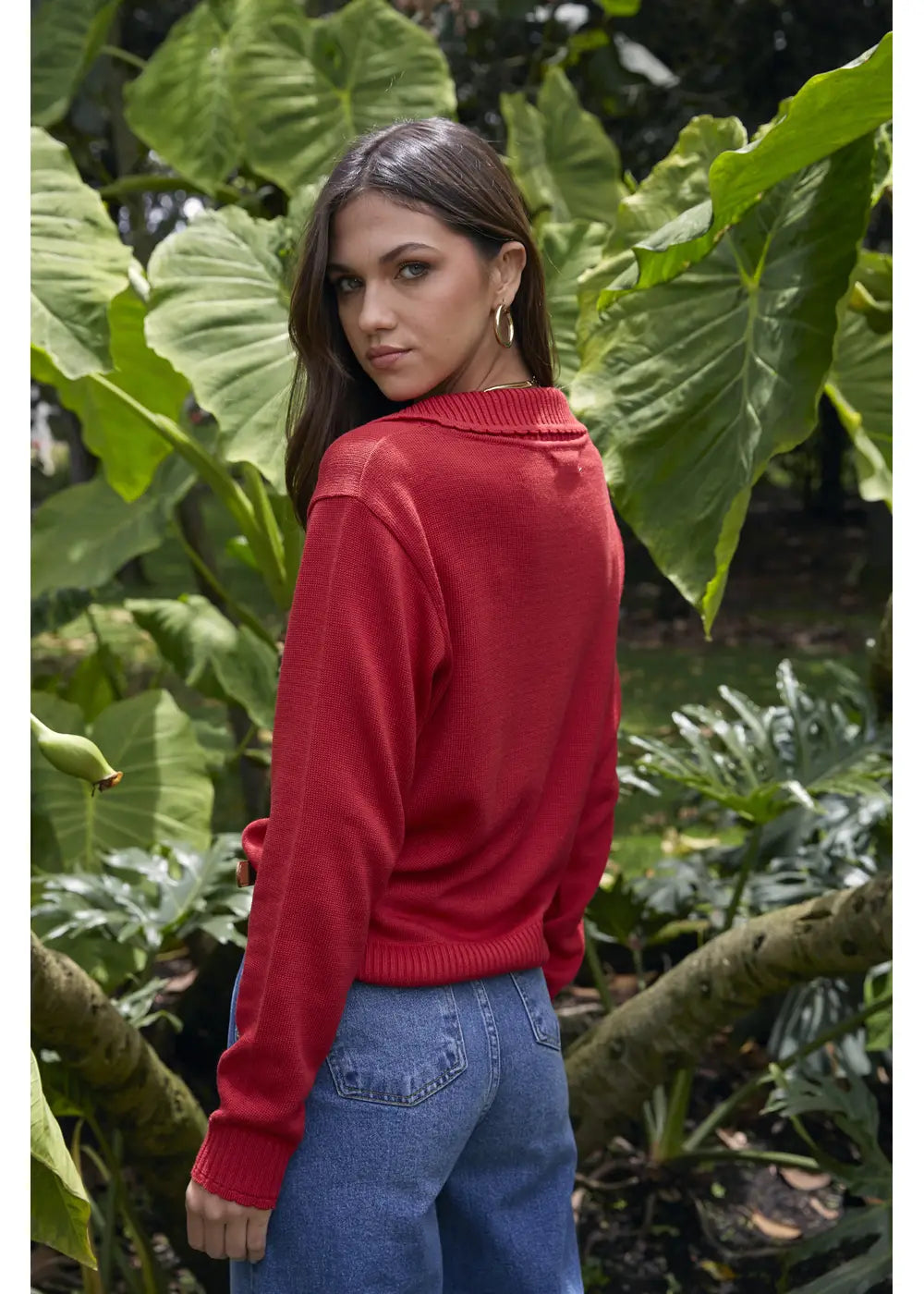 CARDIGAN BAHARI en ESCARLATA - Vista de espalda | ZEPHIR