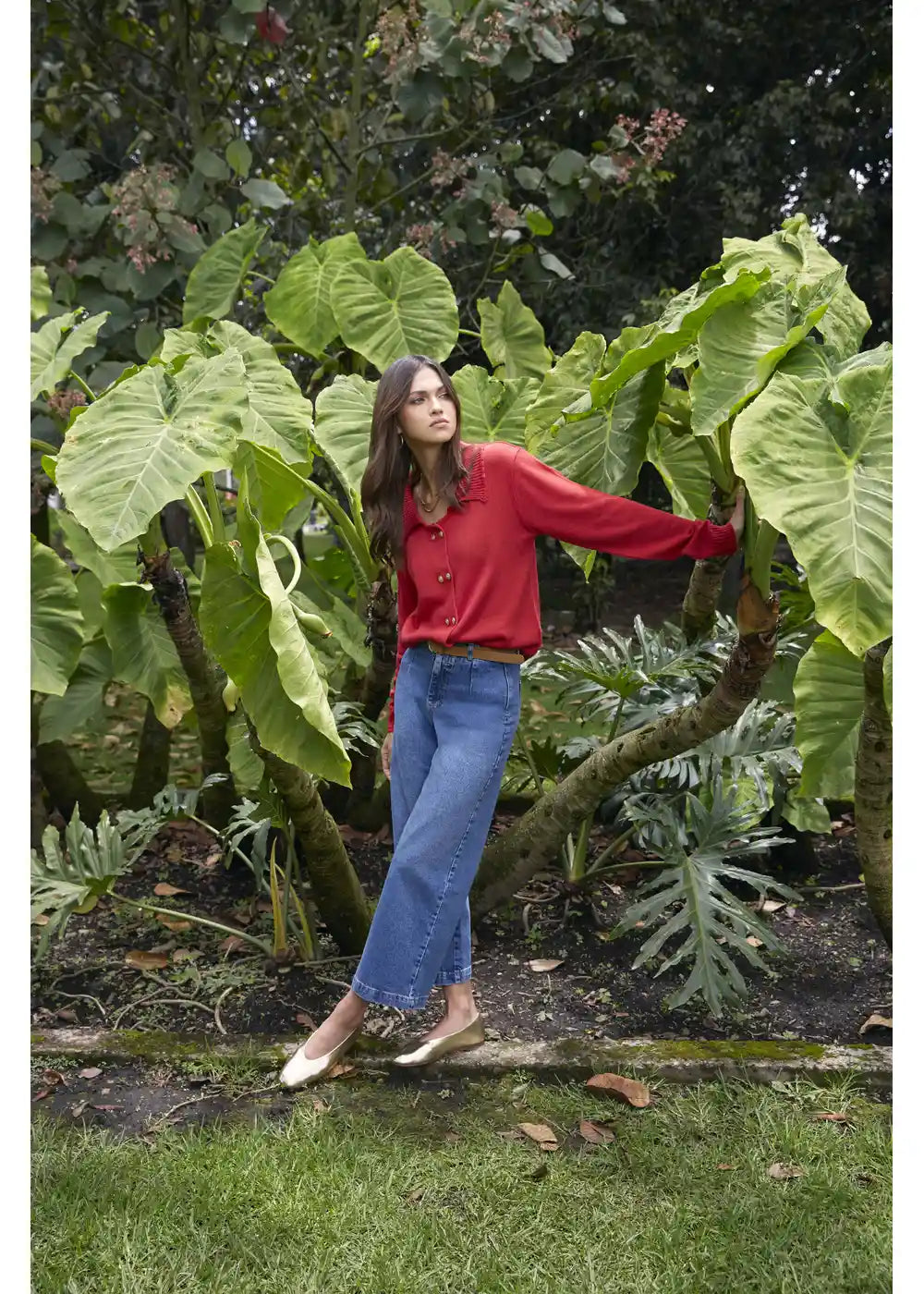 CARDIGAN BAHARI en ESCARLATA - Vista lateral | ZEPHIR