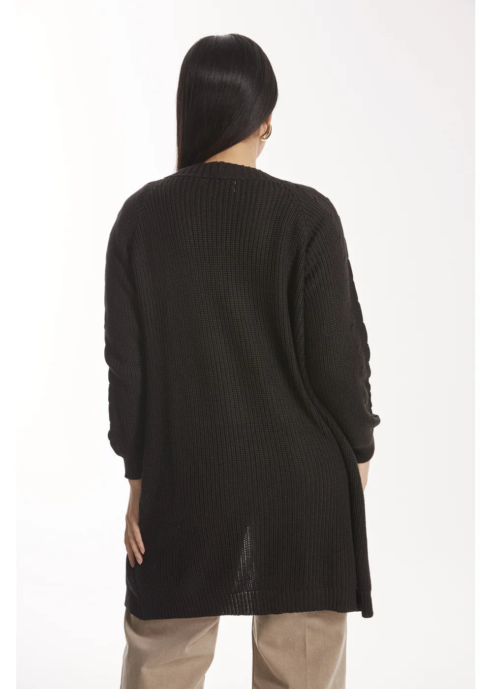 CARDIGAN BARU en NEGRO - Vista lateral | ZEPHIR