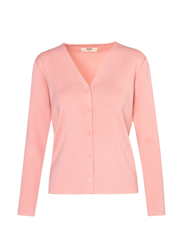 CARDIGAN BASICO en CEREZO - Vista frontal | ZEPHIR