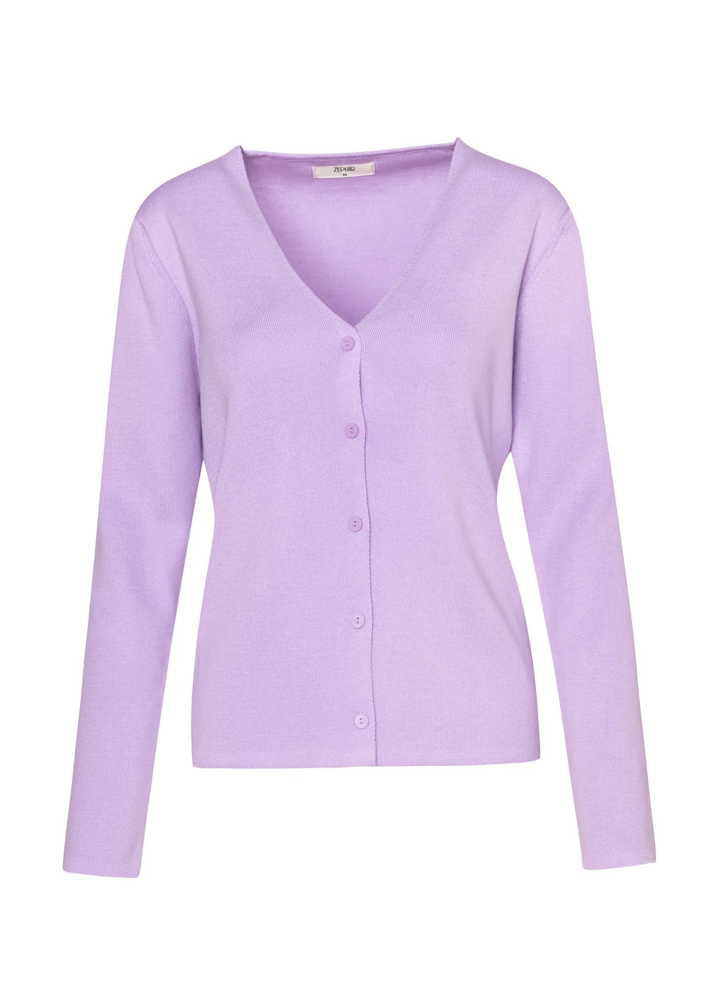 CARDIGAN  BASICO en LAVANDA - Vista frontal | ZEPHIR