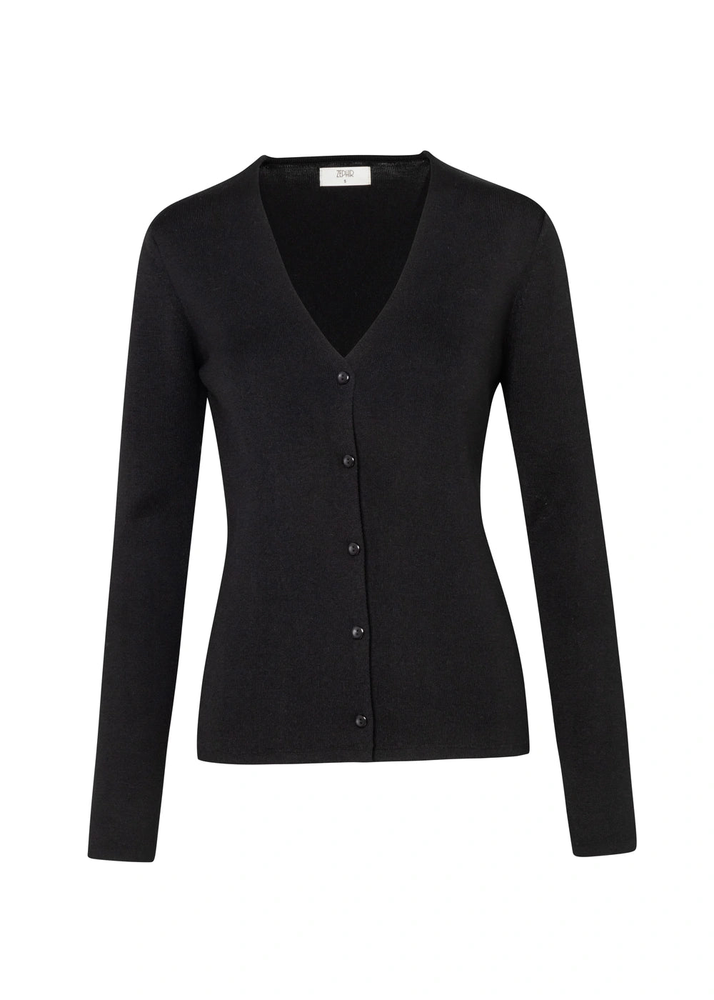 CARDIGAN BASICO en NEGRO - Vista frontal | ZEPHIR