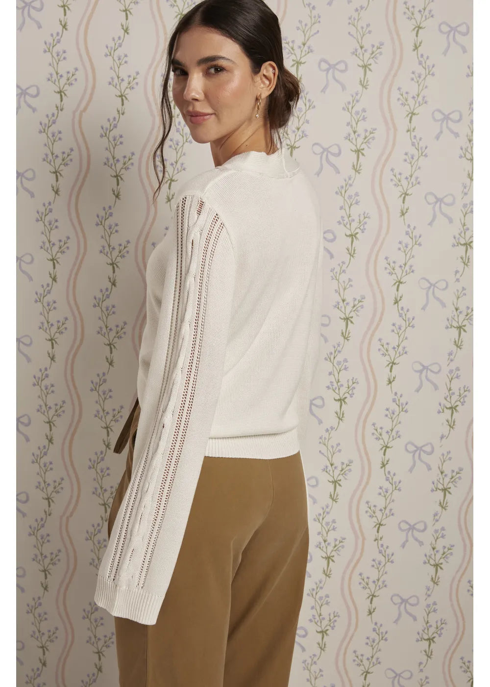 CARDIGAN BLAIR en BLANCO - Vista de espalda | ZEPHIR
