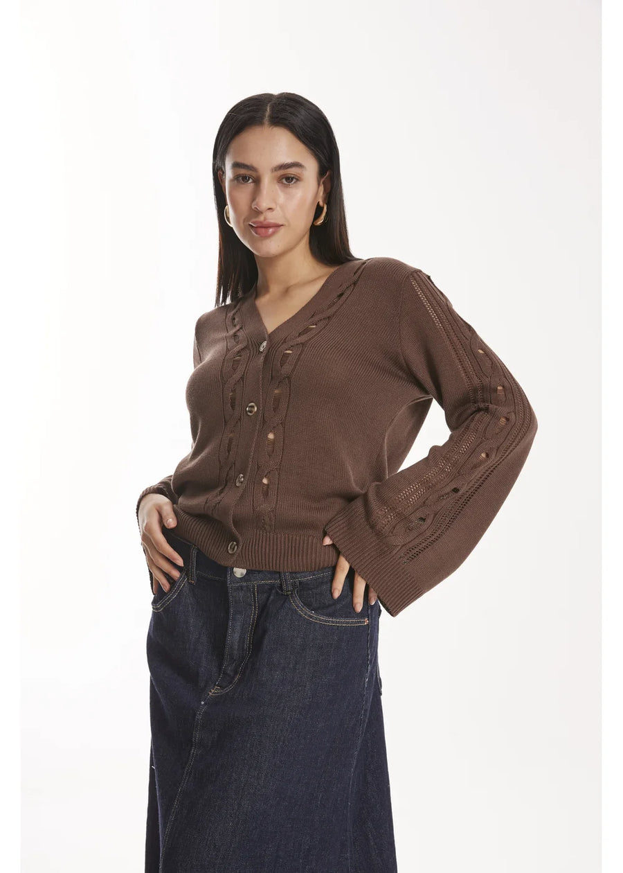 CARDIGAN BLAIR CACAO