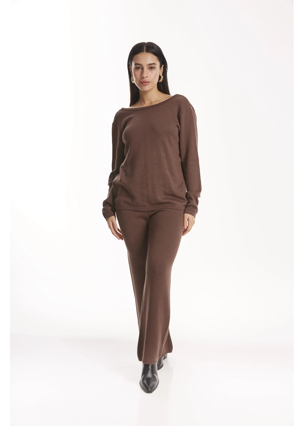 CARDIGAN BOREAL en CACAO - Vista lateral | ZEPHIR