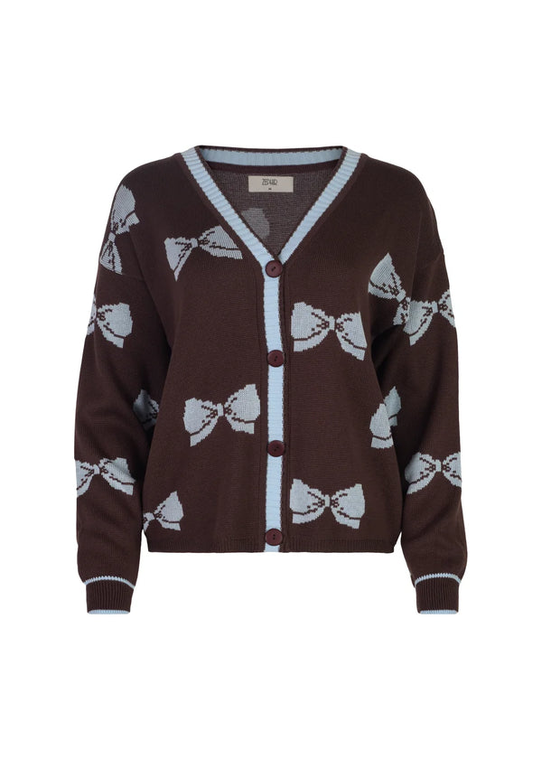 CARDIGAN BOW en CACAO - Vista frontal | ZEPHIR