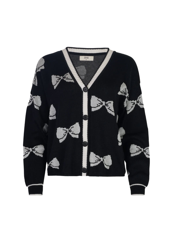 CARDIGAN BOW en NEGRO - Vista frontal | ZEPHIR