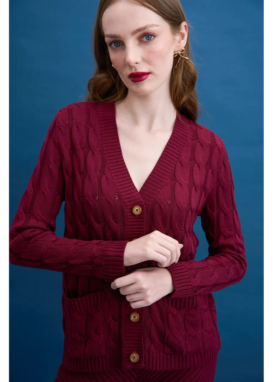 CARDIGAN CELIA VINO