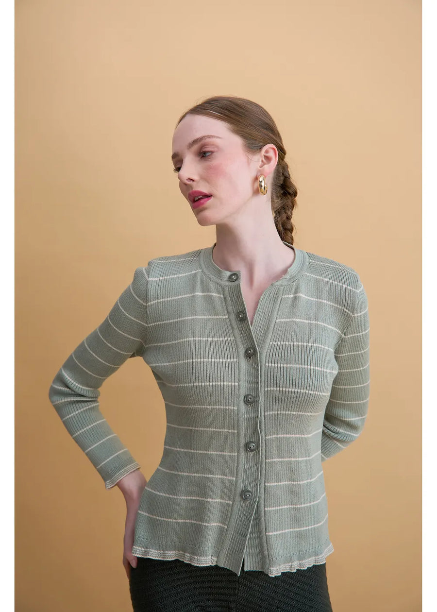 CARDIGAN DARLA VERDE HOJA