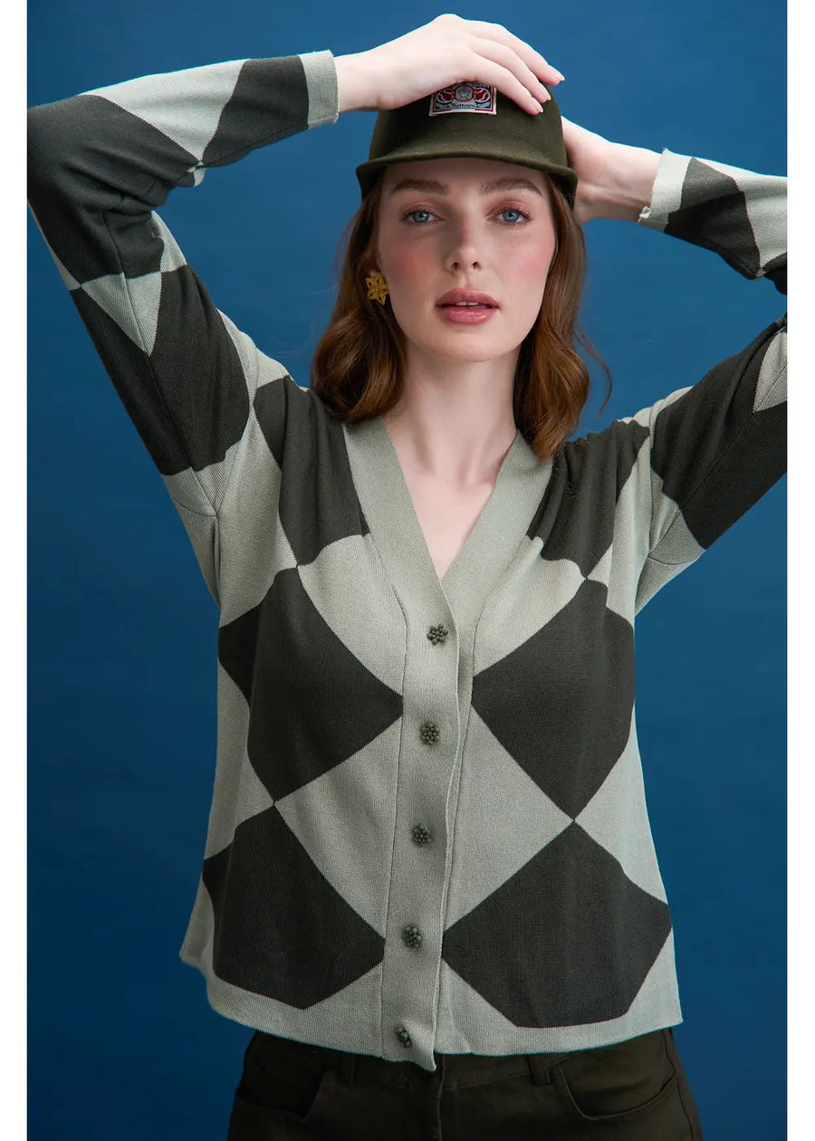 CARDIGAN DESTINY VERDE MILITAR
