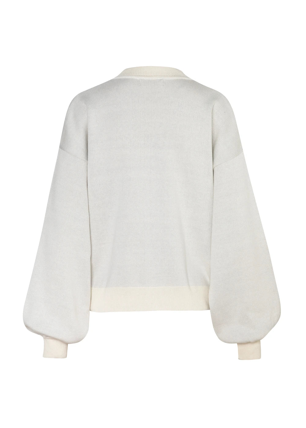 CARDIGAN EIRA en BLANCO - Vista de espalda | ZEPHIR