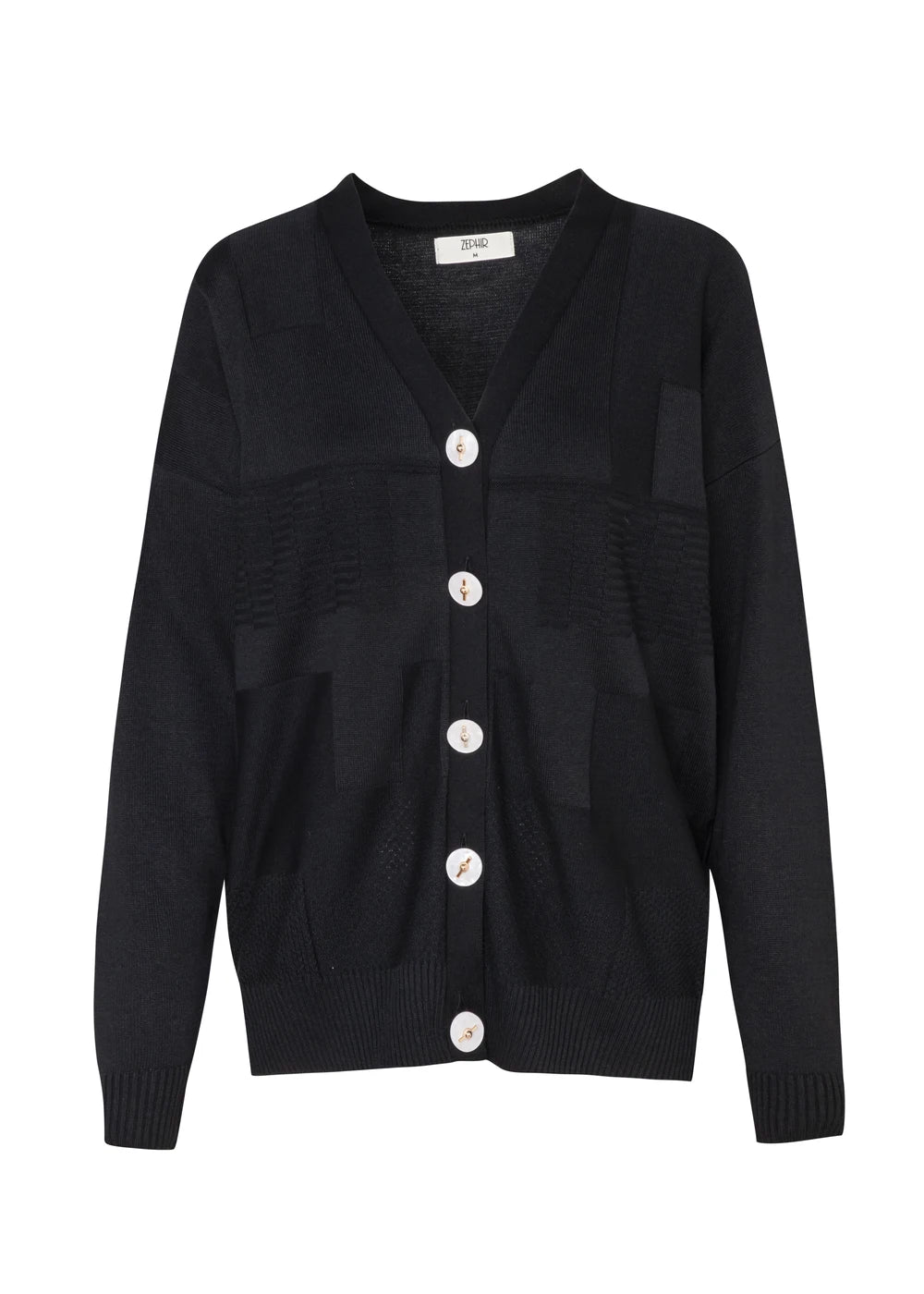 CARDIGAN ELSA en NEGRO - Vista frontal | ZEPHIR