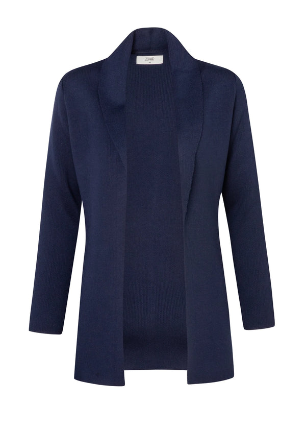 CARDIGAN IMPACTO en AZUL OSCURO - Vista frontal | ZEPHIR