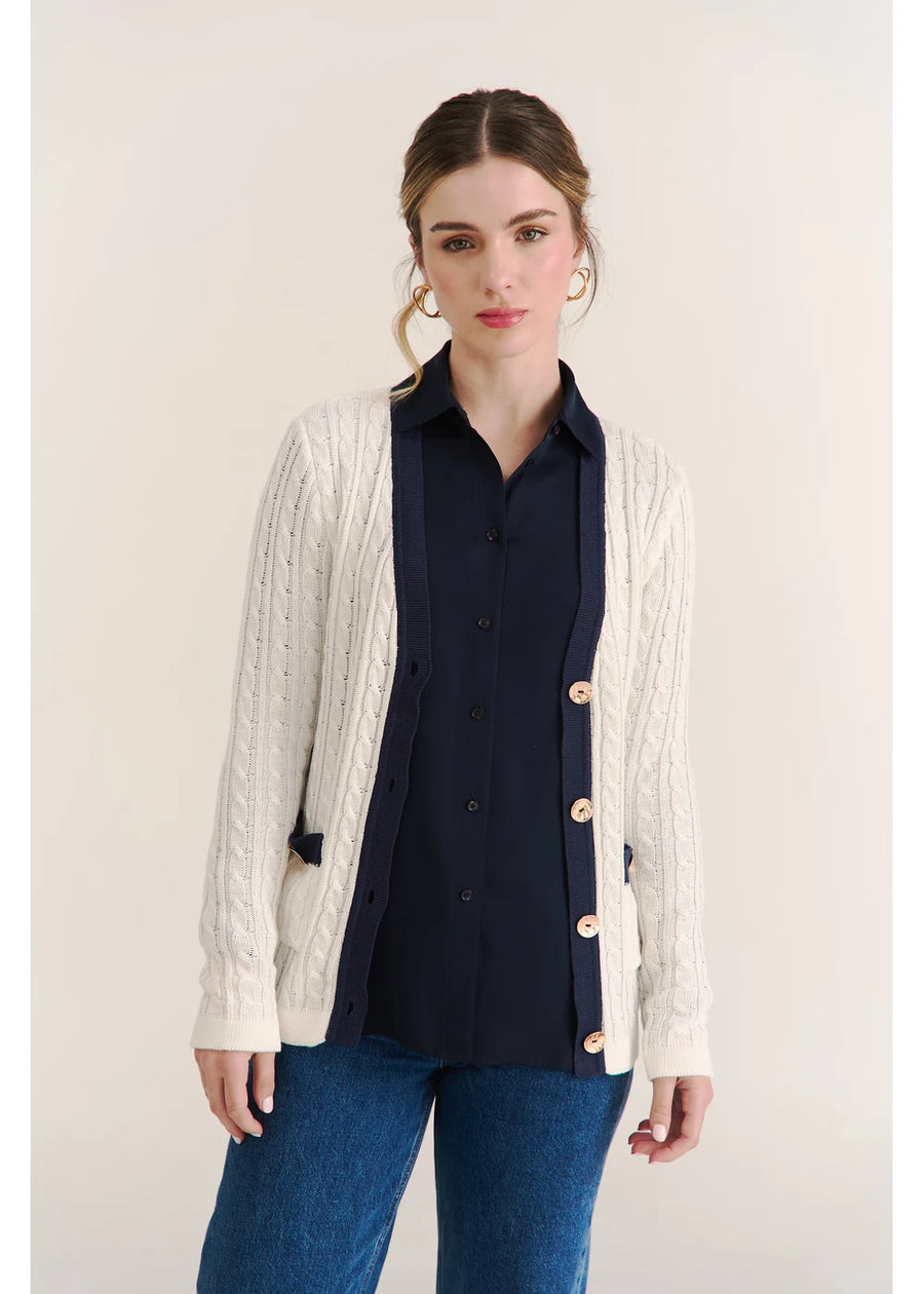 CARDIGAN ITALA BLANCO
