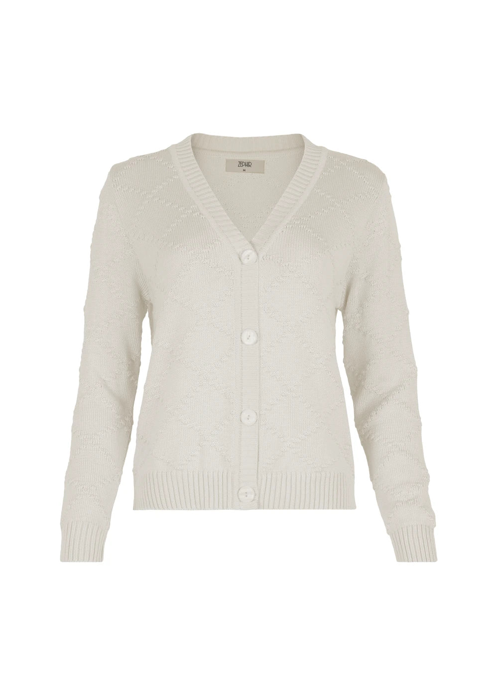 CARDIGAN IVY en BLANCO - Vista frontal | ZEPHIR
