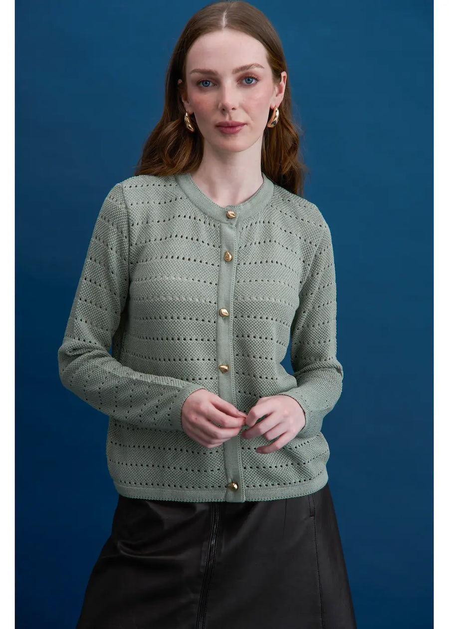 CARDIGAN JOAN VERDE HOJA