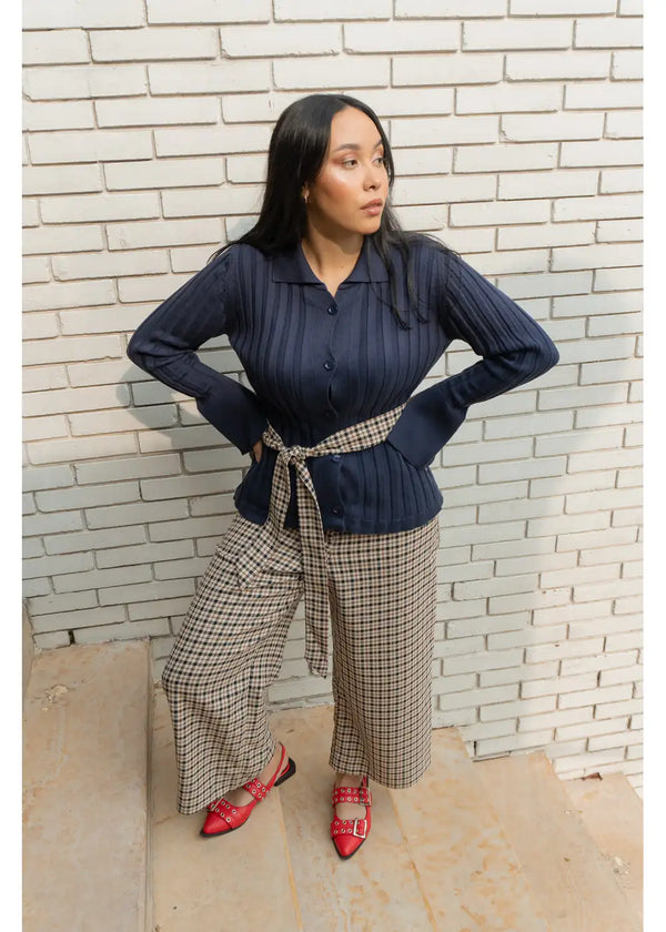 CARDIGAN LILIA en AZUL OSCURO - Vista frontal | ZEPHIR