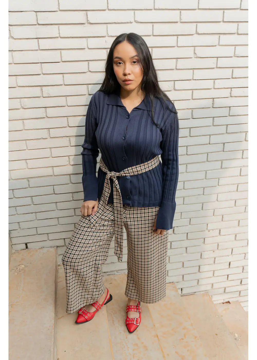 CARDIGAN LILIA en AZUL OSCURO - Vista de espalda | ZEPHIR