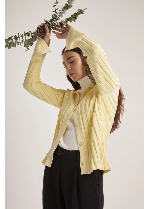 CARDIGAN LILIA en BANANA - Vista frontal | ZEPHIR