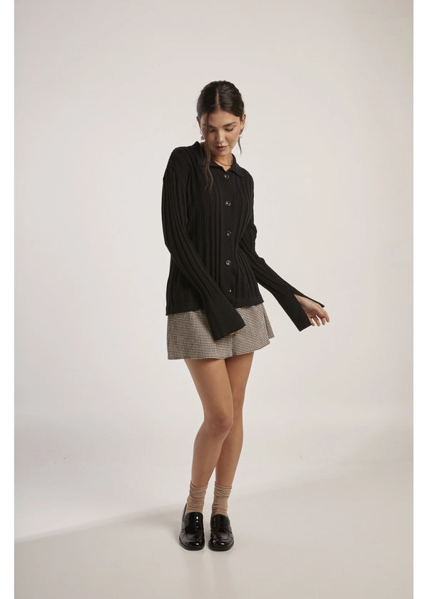 CARDIGAN LILIA en NEGRO - Vista frontal | ZEPHIR