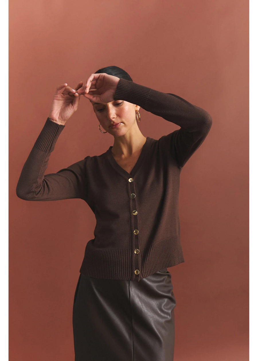 CARDIGAN LOTTIE CACAO