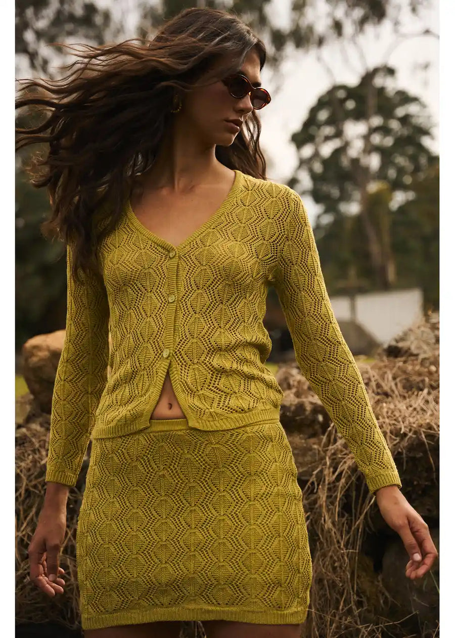 CARDIGAN MADISON VERDE CITRON